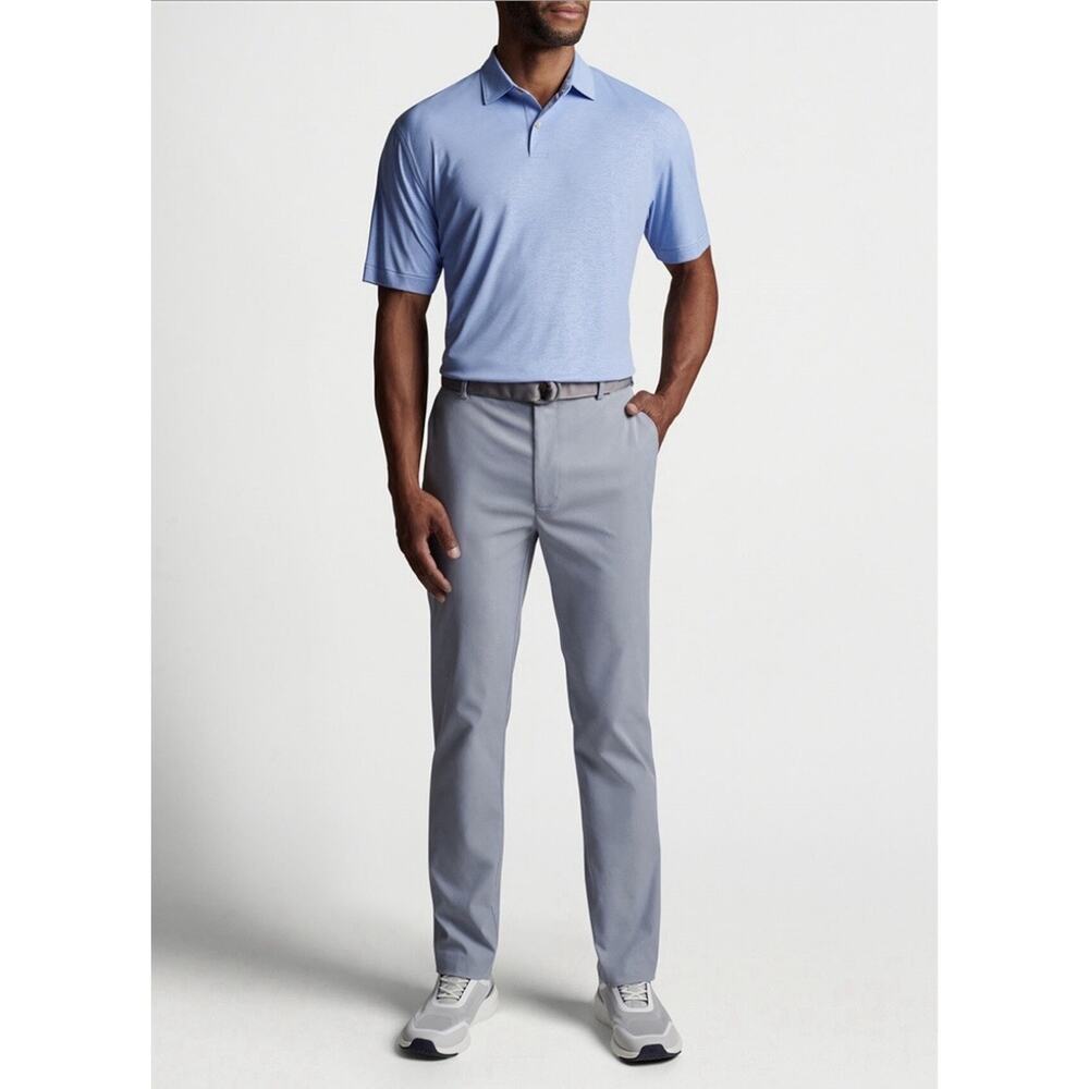 PETER MILLAR Featherweight Course Camo Powder Blue polo golf shirt Men's XL NWT